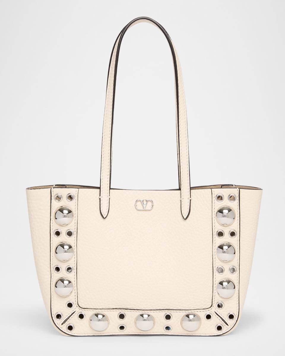 Nellcote Studded Leather Mini Tote Bag